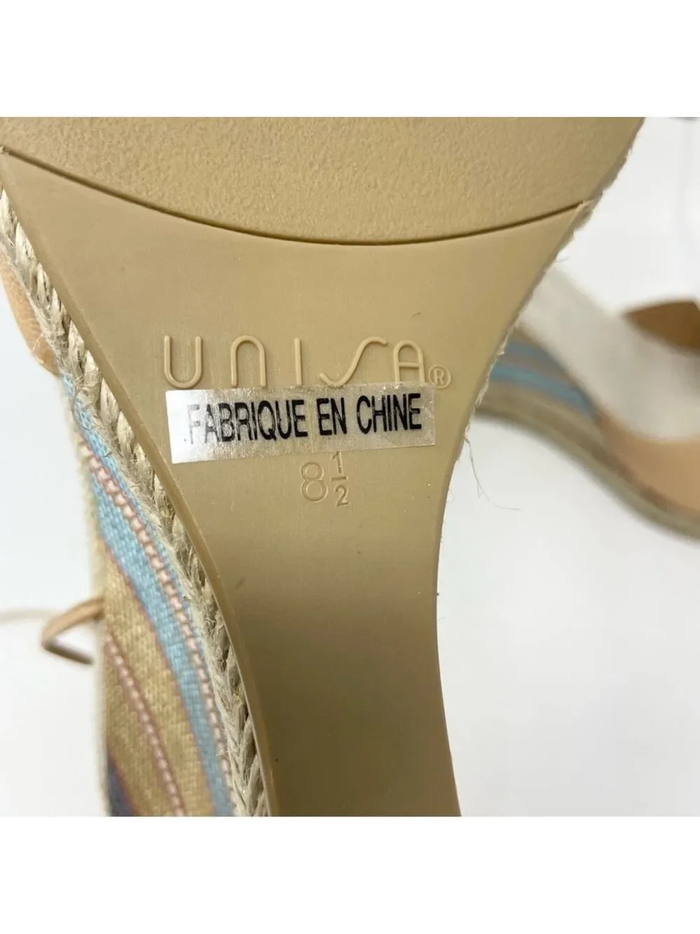 NEW Unisa Florette Wedge Tie Up Sandals Size 8.5